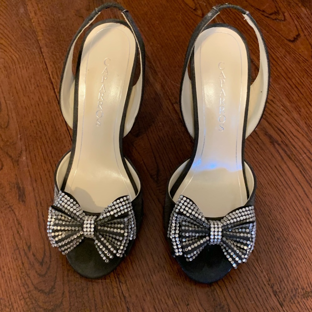 Black/Rhinestone Heels